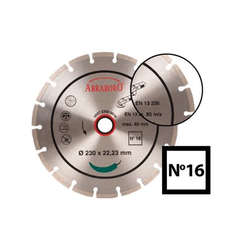 Abraboro univerzális gyémánttárcsa N16 180×22,2 mm (718000016)