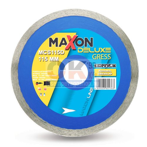 Diatech gyémánttárcsa MAXON CLASSIC DELUXE GRESS 115x22,2mm (mcs115d)