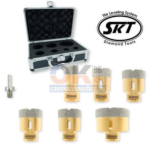 SKT 226 PRO gyémánt lyukfúró készlet 20-35-40-43-50-68 mm (skt226008b)