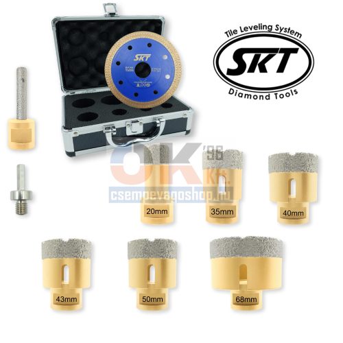 SKT 226 PRO gyémánt lyukfúró készlet 20-35-40-43-50-68 mm (skt226008c)