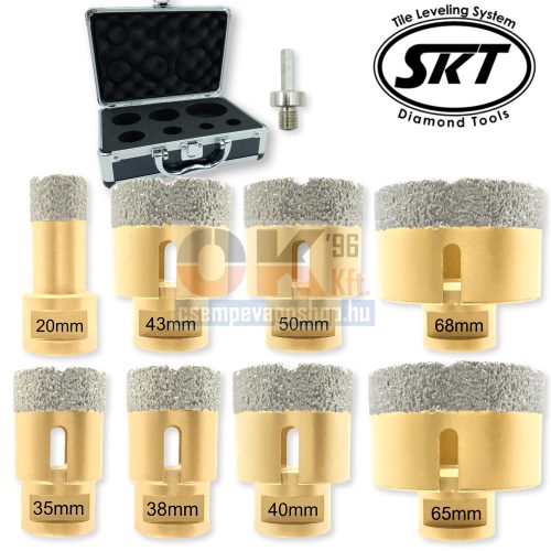 SKT 226 PRO gyémánt lyukfúró készlet 20-35-38-40-43-50-65-68 mm (skt226010b)