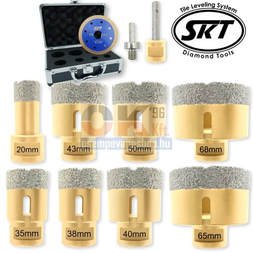 SKT 226 PRO gyémánt lyukfúró készlet 20-35-38-40-43-50-65-68 mm (skt226010c)