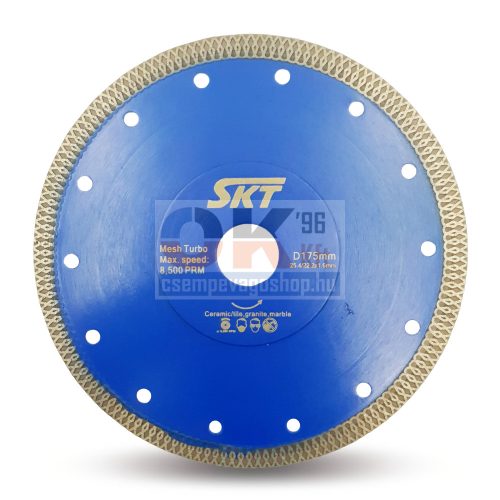 SKT 525 vékony gyémánttárcsa száraz-vizes vágáshoz 180×22,2/25,4mm (skt525180)