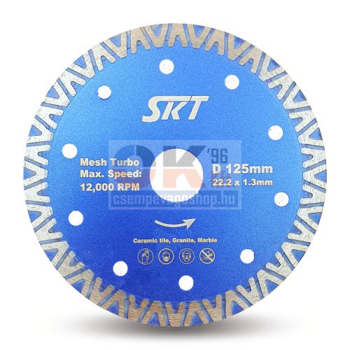 SKT 527 gyémánttárcsa száraz vágáshoz 125×22,2 mm (skt527125)