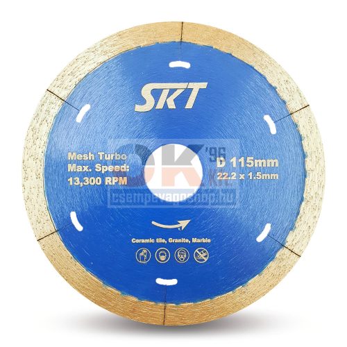 SKT 529 gyémánttárcsa száraz vágáshoz 105×22,2mm (skt529105)