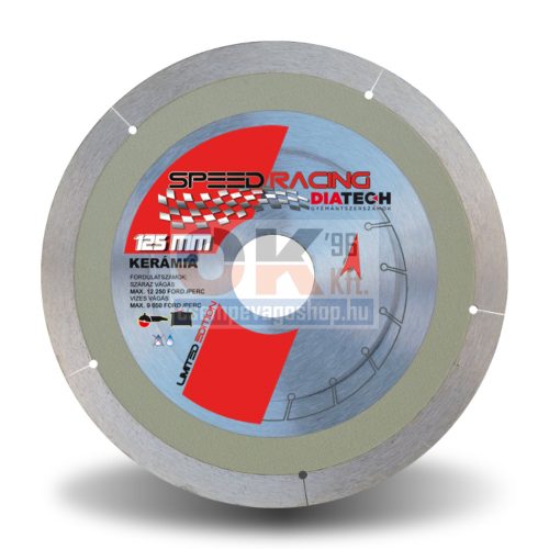 Diatech gyémánttárcsa SPEED RACING csempe, greslap, vágására 22,2×125mm (slcs125)