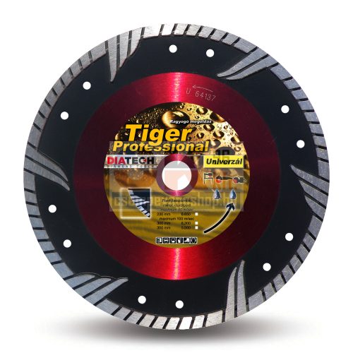 Diatech gyémánttárcsa TIGER 300x25,4x10 mm (tg300)